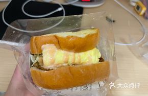 Cheese Beef Patty Thick Egg Sandwich