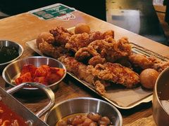 甜辣无骨炸鸡-包装马车·韩国料理·포장마차