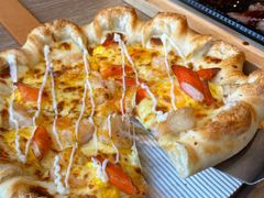 鎏金咸蛋黄南美白虾披萨-必胜客(双榆树店)