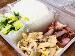 手撕鸡拼叉烧饭-都城快餐(中山三店)