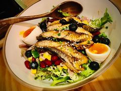 蒲烧鳗鱼温泉蛋沙拉-馥家小馆(黔灵山公园店)