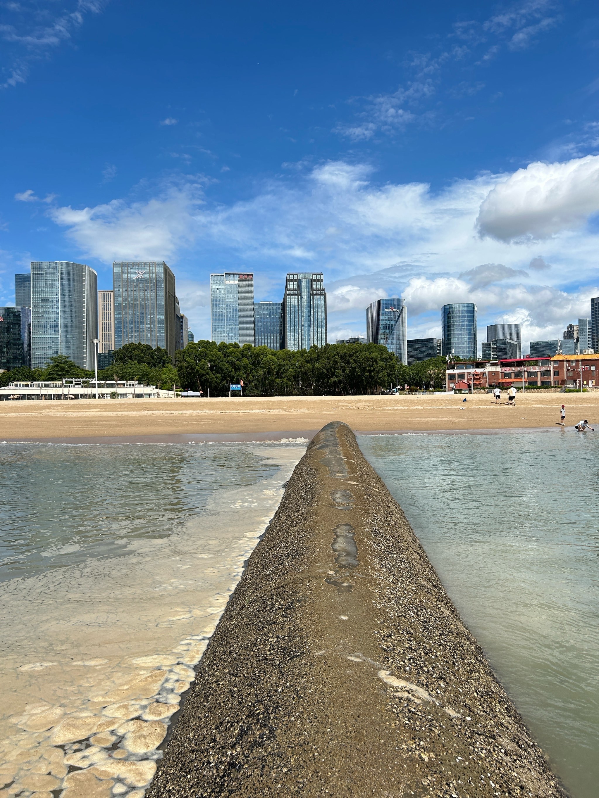厦门带娃看海玩水人少的沙滩‼️观音山沙滩