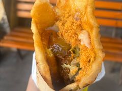 -小红车炸蛋葱油饼