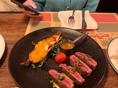 菲力牛排及香煎泰虾-安妮意大利餐厅(国贸店)