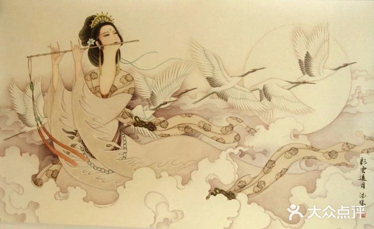 中国女神的韵味，藏在她的工笔画里🎨🎨