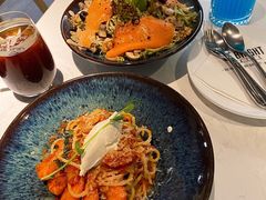 鲜茄茸大虾配马斯卡朋意大利面-BE BRIGHT KITCHEN(正佳广场店)