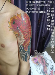 手臂 包臂 富贵鲤鱼（温州瓯海瞿溪店）-温州魔刺魂纹身
