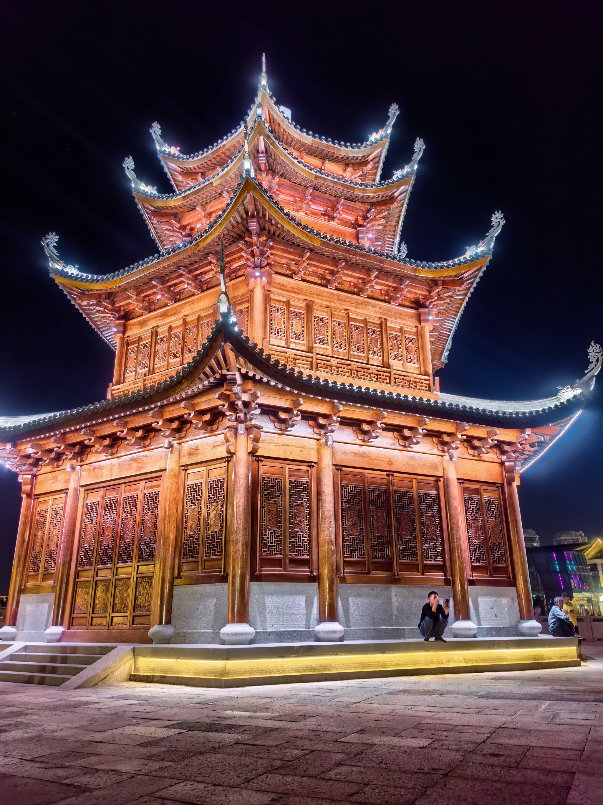 路桥十里长街 古风夜景