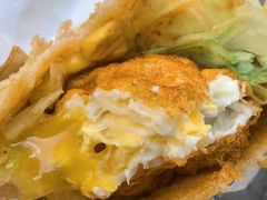 -小红车炸蛋葱油饼