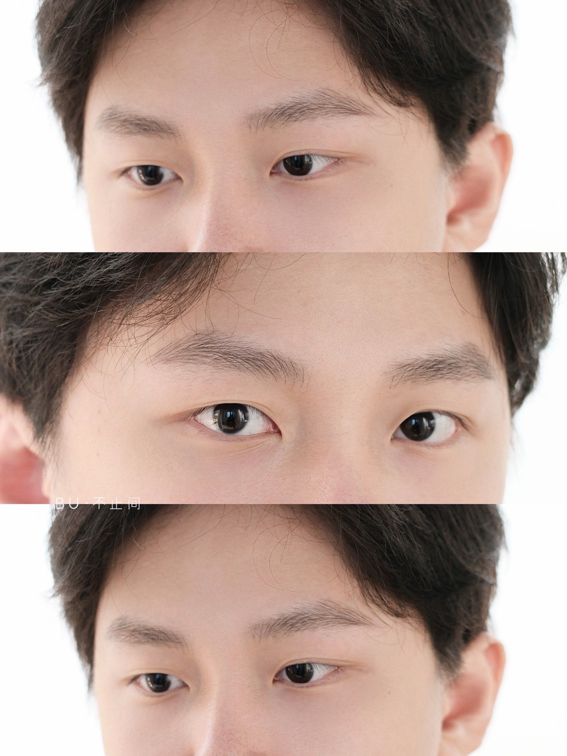 男士绒毛野生眉操作前后对比