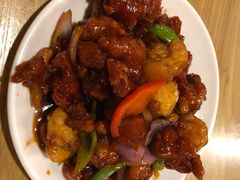 椒香虾仁爆鸡球-陈傻子餐厅(世纪都会店)