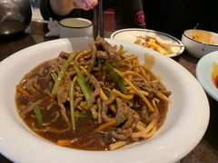 馓子牛肉丝-刘胖子家常菜·蹄花焖藕(中央花园店)
