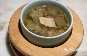 Bamboo Shoot and Chicken Soup with King Oyster Mushroom
