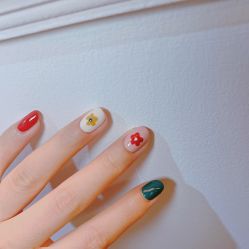 -复古绿·少女主题美甲美睫