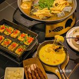 广州‼️这家烤鱼店太实诚了！豆花饮料无限续