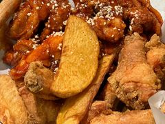 韩式辣子鸡原味鸡双拼-MI WU FACTORY米屋美食工厂餐厅(绿地店)