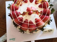 无糖草莓红丝绒裸蛋糕木糖醇老人-5Cake五度无蔗糖低脂蛋糕(陶然亭店)