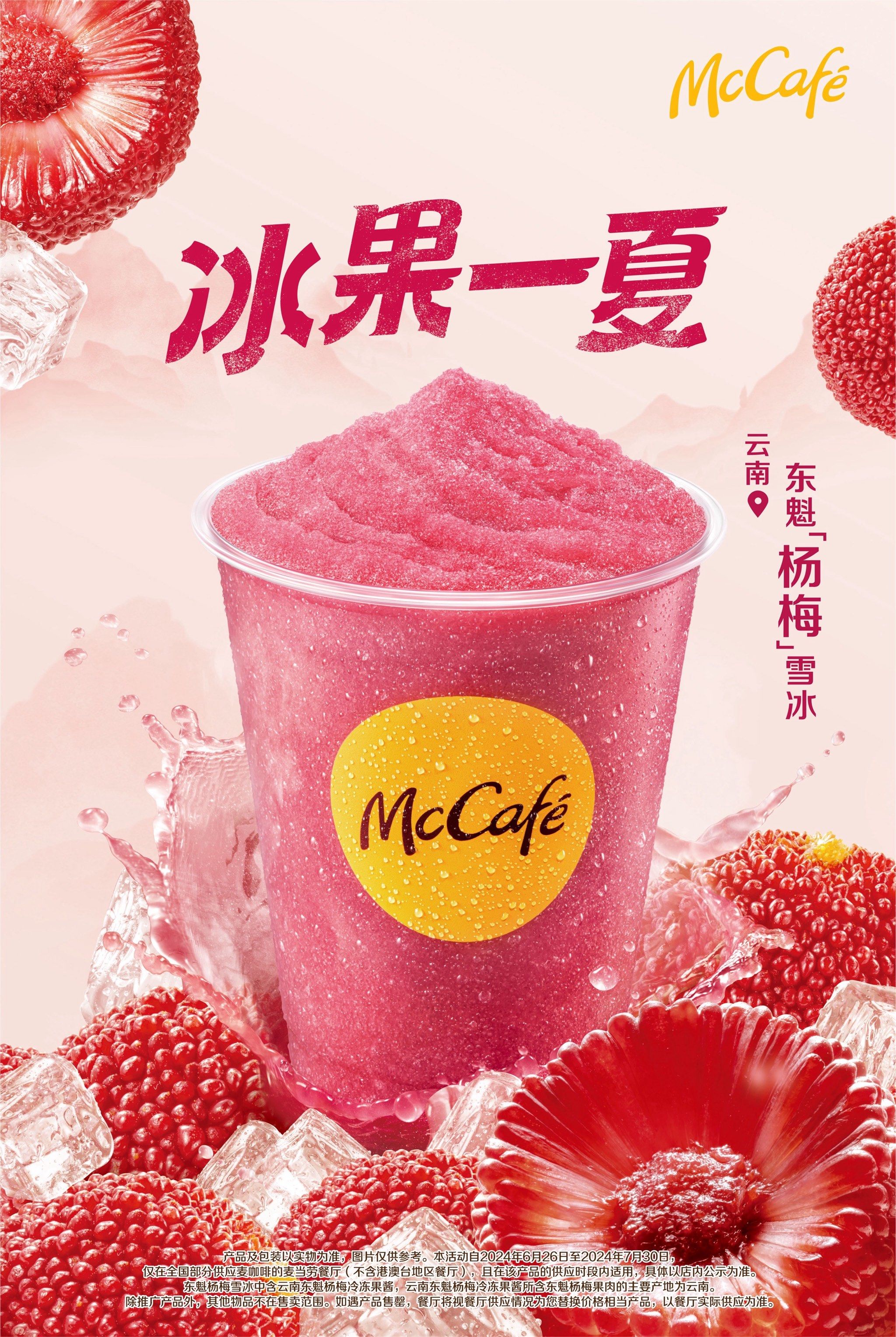 麦当劳新品 荔枝,杨梅雪冰