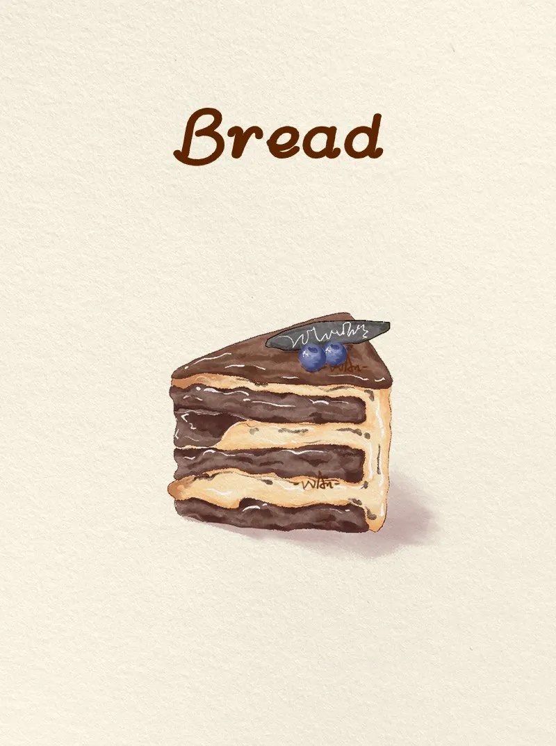 美食插画|手绘蛋糕插画