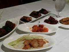熏鱼和黑叉烧和葱炒肉和菠萝咕老肉-苏浙汇(朝外店)