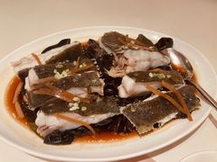 荷塘冲菜蒸多宝鱼-利苑酒家(金宝店)