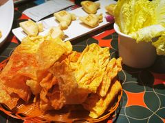 油炸豆皮-南城十里潮汕鲜牛火锅·鲜虾生滚粥(融汇老商埠店)