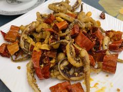 脆椒辣鱿鱼-兴国苑酒店