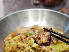干锅莴笋炒腊肉-回头食客-李久其家民间餐厅(望城金桥国际店)