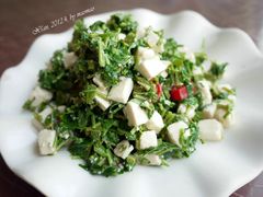 香椿拌豆腐-海荣锅贴馆(五味十字店)
