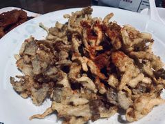 椒盐蘑菇-老磨油饼(高陵店)