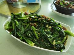 豆豉鲮鱼炒油麦菜-香江农家乐饭店