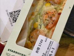 香烤白汁大虾芝士薄饼-星巴克(上海交通大学店)