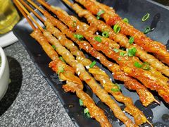 蜜汁烤鸡皮-野迹·石橄榄鸡·烧烤(新洲店)