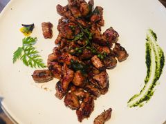 黑椒青酱牛肉粒-将相和·海鲜蒸饺大连菜