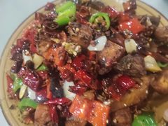 -陕北农家小吃风干羊肉剁荞面