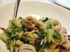 笔管鱼小白菜-开海·红岛海鲜虾水饺(石老人店)