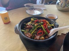 干锅肥肠-庆丰农庄·团建·农家菜(大浪店)