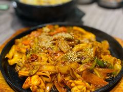 辣炒鱿鱼-全州豆芽汤饭