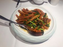 九秒蒜爆海肠&nbsp;海肠&nbsp;海鲜&nbsp;新鲜-开海·红岛海鲜虾水饺(石老人店)