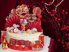 -咖咖熊蛋糕定制·英国蓝风车动物性淡奶油