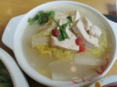 上汤娃娃菜炖豆腐-嘉和一品粥(马家堡店)