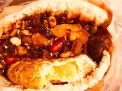 蛋菜夹馍-老马家马蓉蛋菜夹馍·腊牛肉夹馍(回民街店)