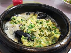 石锅韭菜蛋-翠茗农庄土菜馆(天目湖店)