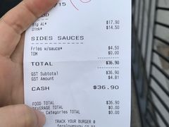 账单-Fergburger(皇后镇店)