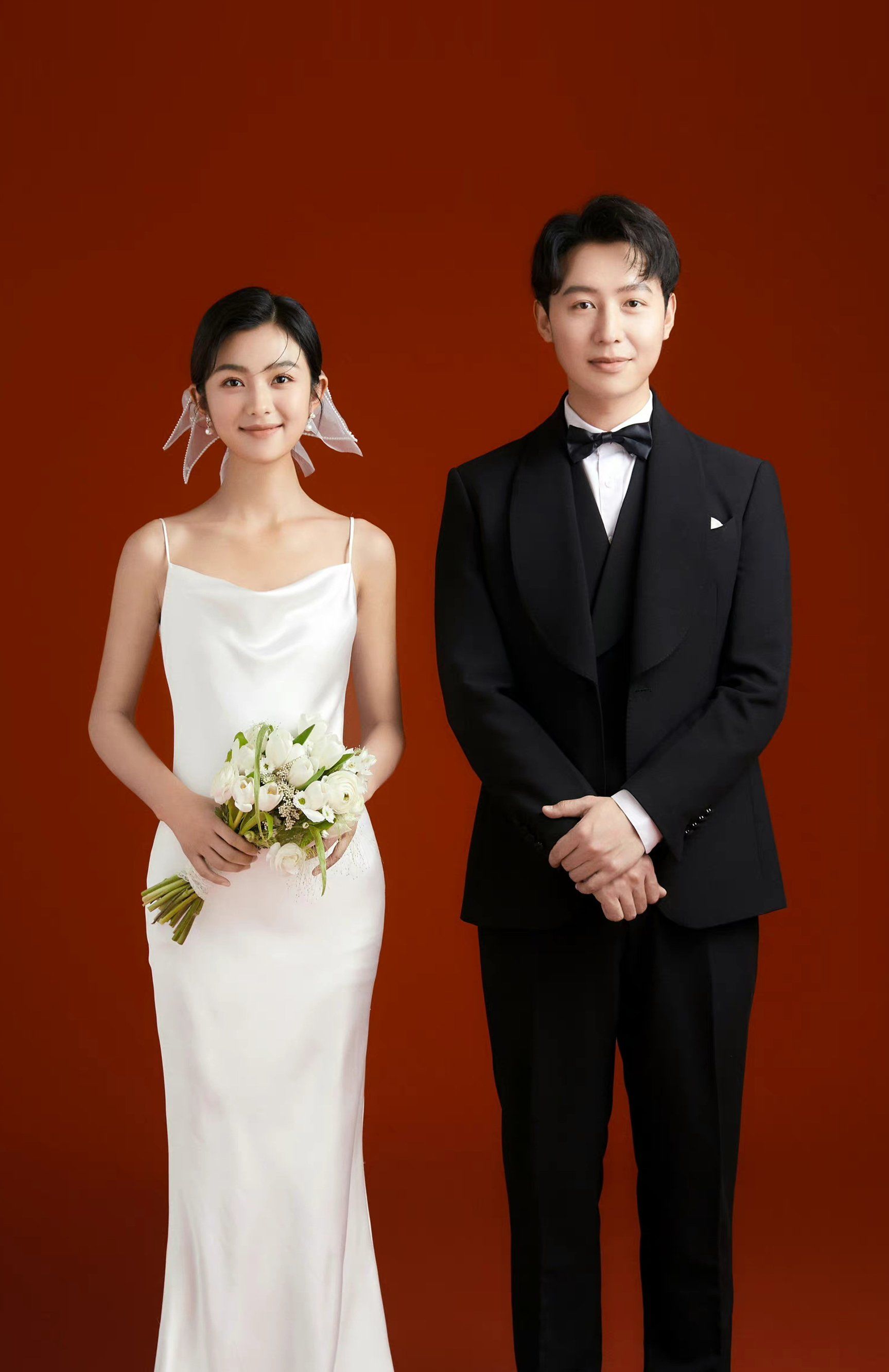 保定婚纱照推荐|新中式喜嫁红底白纱绝美❤