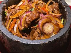 石锅爆羊肉-绿茶餐厅(乐峰广场店)