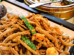 金沙虾仁茶树菇-肥仔顺德菜(龙悦居店)
