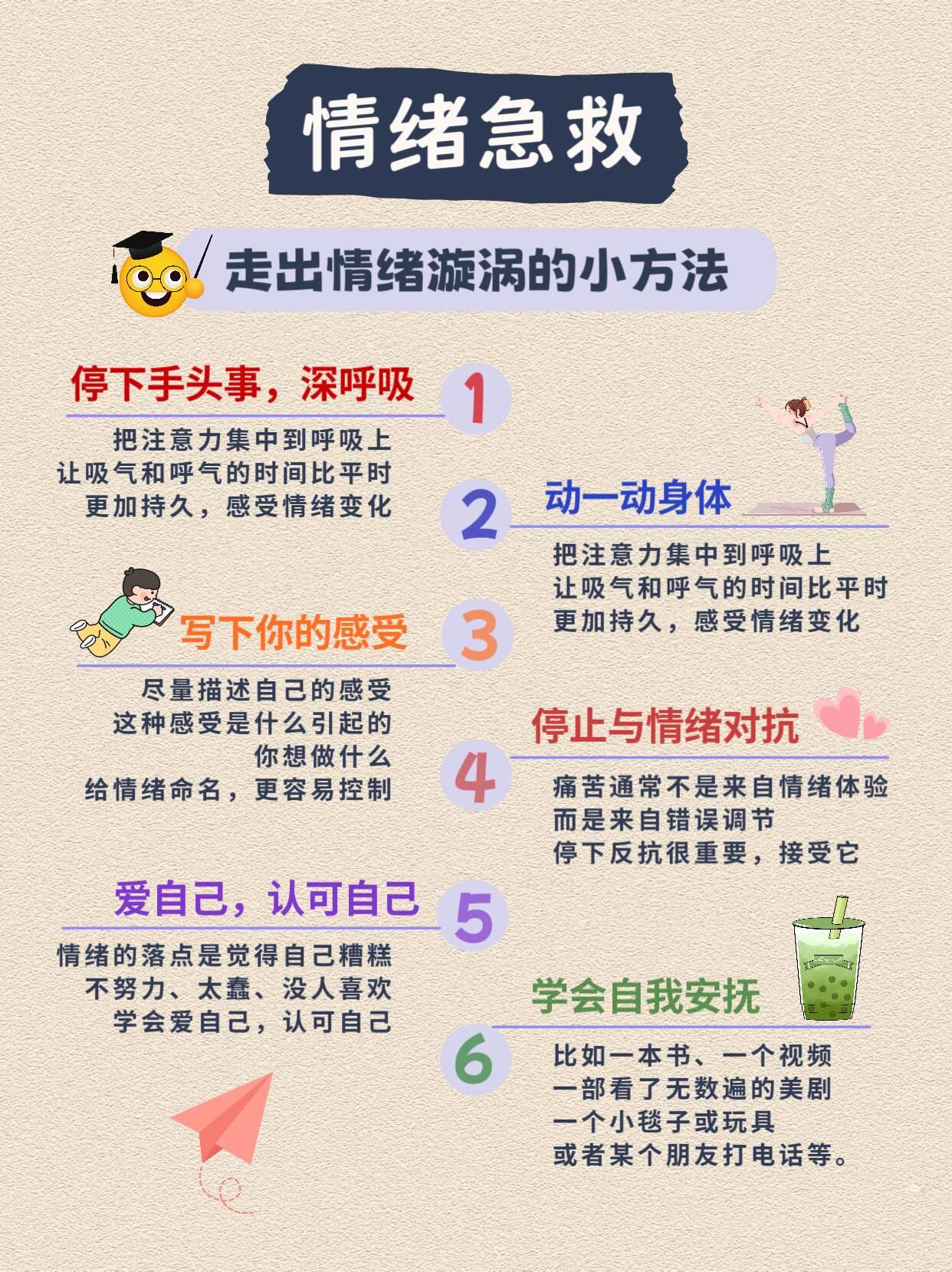情绪自救:5分钟安抚自己,回归平静～