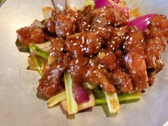 蒜香蜜汁排骨-绿茶餐厅(深圳龙华天虹购物中心店)