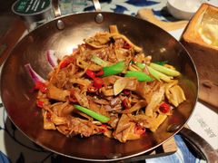 干锅纸片竹笋-绿茶餐厅(王府井永宁门店)